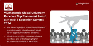 Vivekananda Global University Receives Top Placement Award at News18 Education Summit 2024